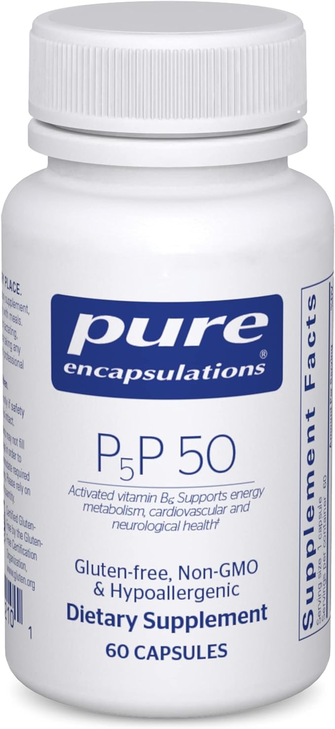 Pure Encapsulations P5P 50, Vitamin B6, 60 Capsules